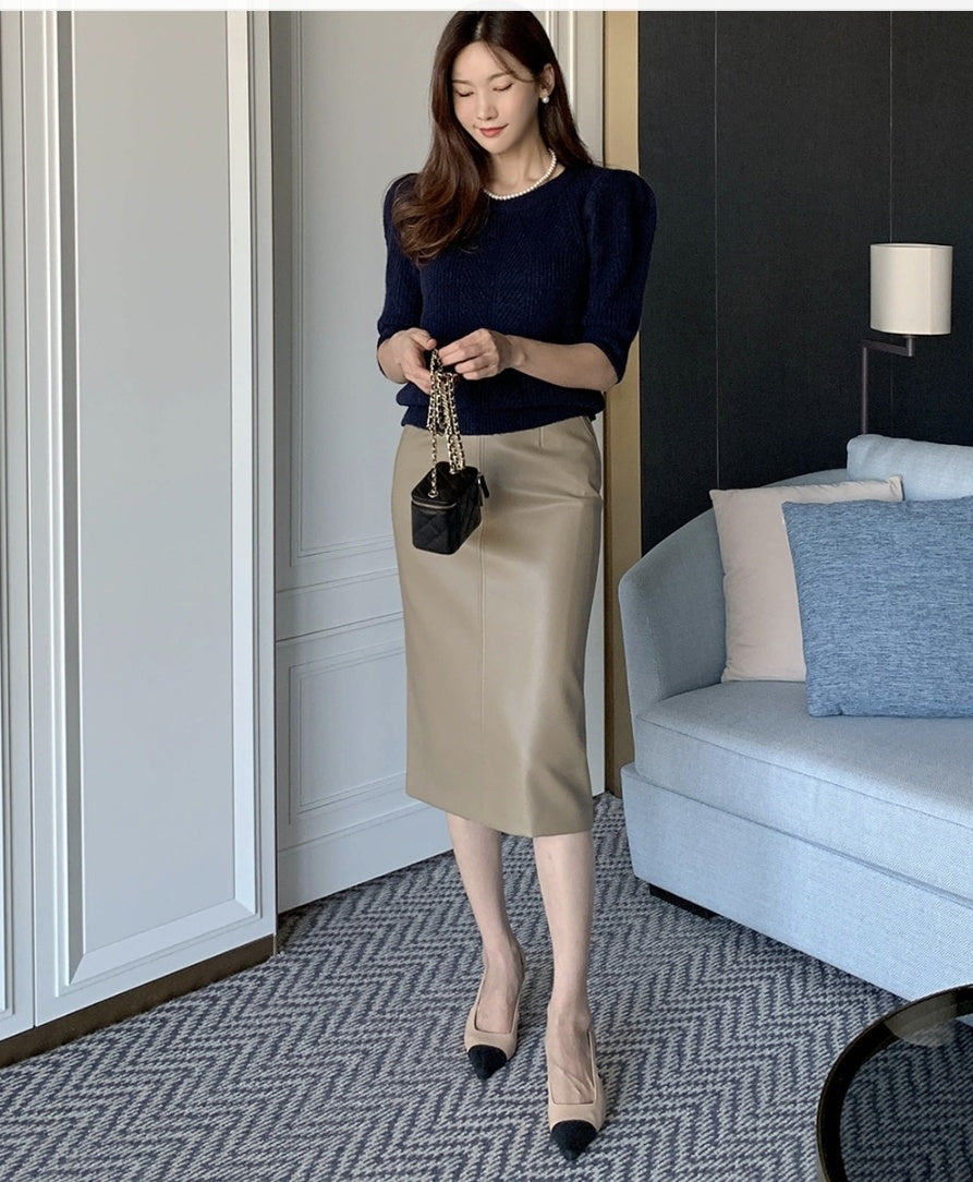 Faux leather Skirt Brown