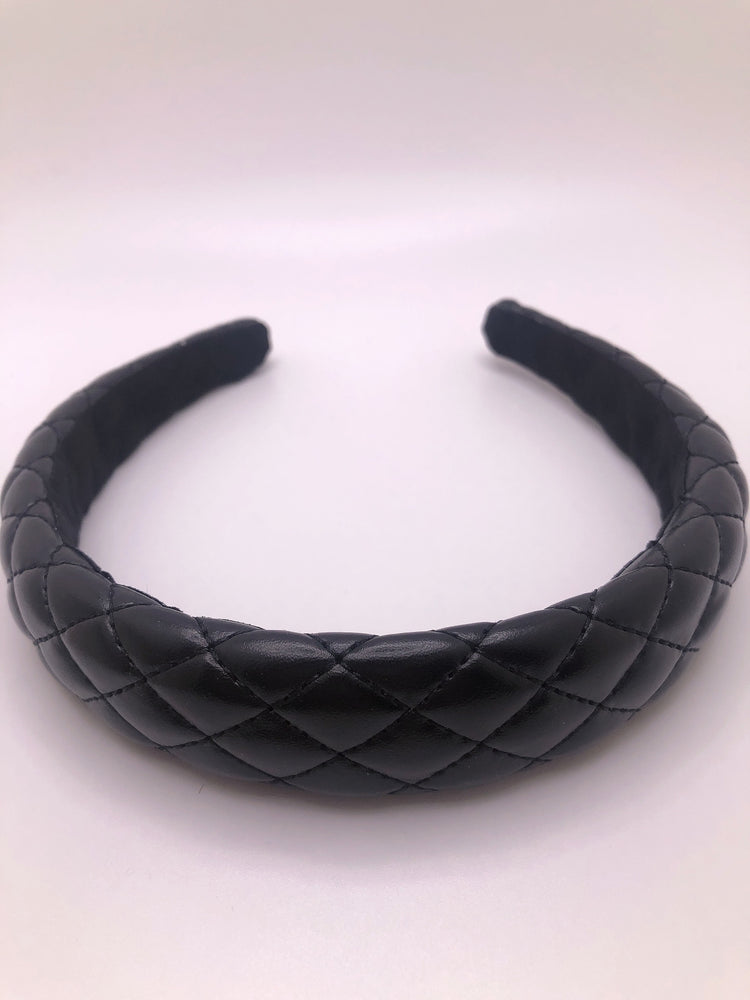 
                  
                    Faux leather headband
                  
                