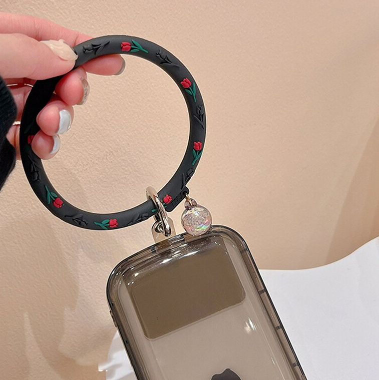 Silicone Bracelet phone holder – SNOW FLOWERS